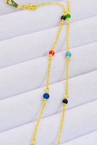 Hazel Blues® | 18K Gold-Plated Multicolored Bead Necklace - Hazel Blues®