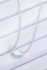Hazel Blues® | 18k Rose Gold-Plated Opal Pendant Necklace - Hazel Blues®