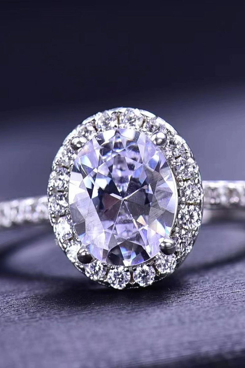 Hazel Blues® | 2 Carat Moissanite Platinum-Plated Ring - Hazel Blues®