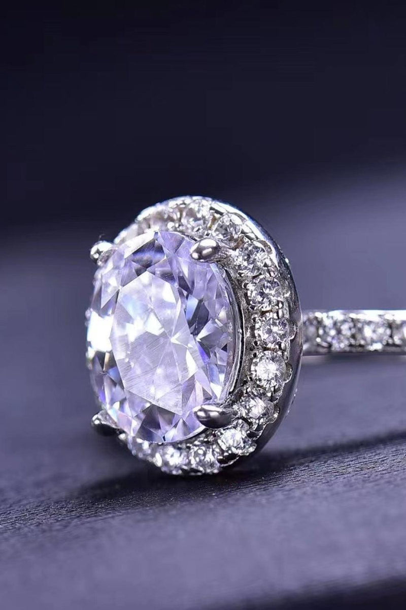 Hazel Blues® | 2 Carat Moissanite Platinum-Plated Ring - Hazel Blues®