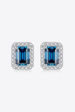 Hazel Blues® | 2 Carat Moissanite Stud Earrings in Indigo - Hazel Blues®
