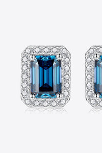 Hazel Blues® | 2 Carat Moissanite Stud Earrings in Indigo - Hazel Blues®