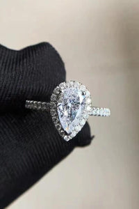 Hazel Blues® | 2 Carat Moissanite Teardrop Cluster Ring - Hazel Blues®