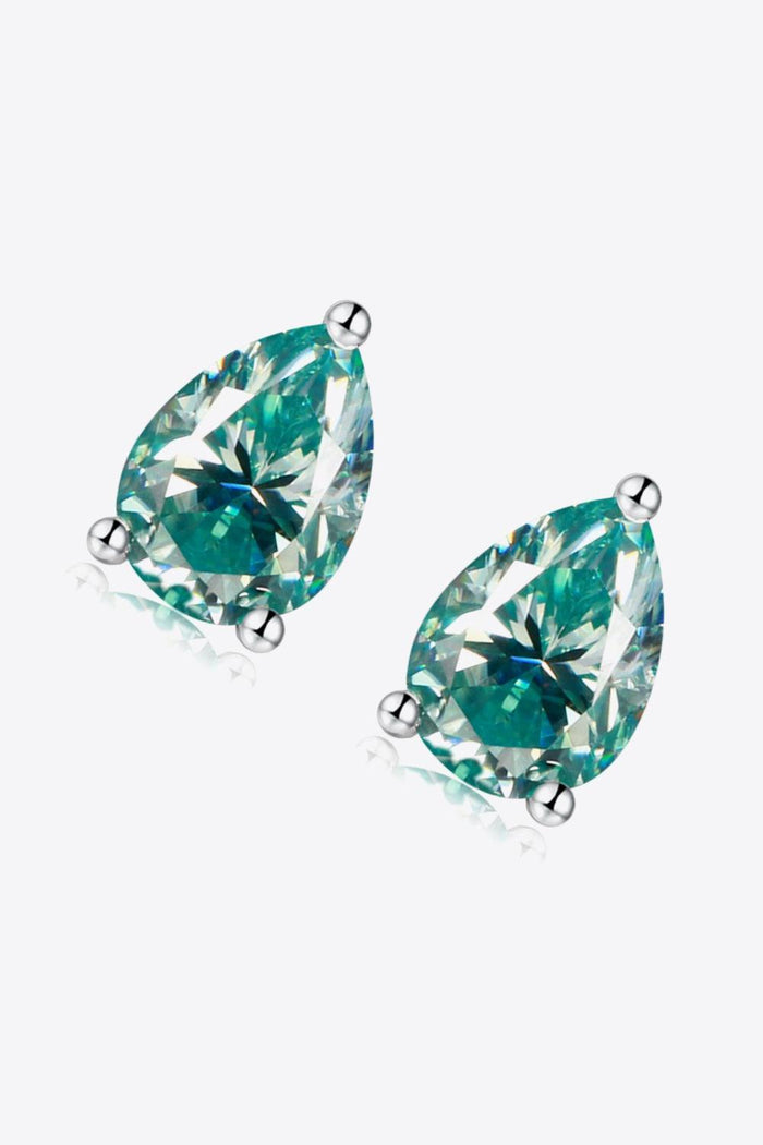 Hazel Blues® | 2 Carat Moissanite Teardrop Earrings - Hazel Blues®