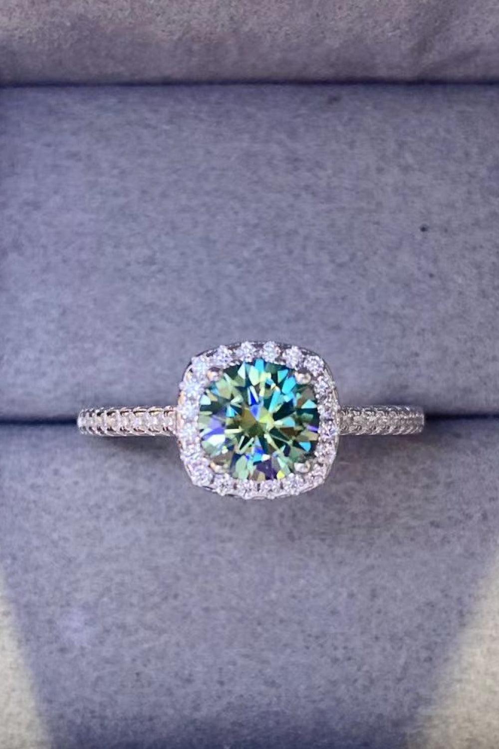 Hazel Blues® | 3 Carat Moissanite Platinum-Plated Cluster Ring - Hazel Blues®