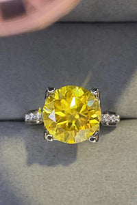 Hazel Blues® | 5 Carat Moissanite 925 Sterling Silver Ring in Banana Yellow - Hazel Blues®