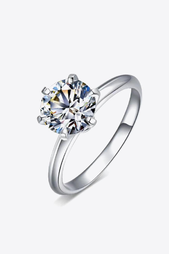 Hazel Blues® | 925 Sterling Silver 3 Carat Moissanite 6-Prong Ring - Hazel Blues®