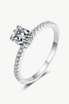 Hazel Blues® | 925 Sterling Silver Inlaid 1 Carat Moissanite Ring - Hazel Blues®