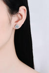 Hazel Blues® | 925 Sterling Silver Inlaid 2 Carat Moissanite Square Stud Earrings - Hazel Blues®