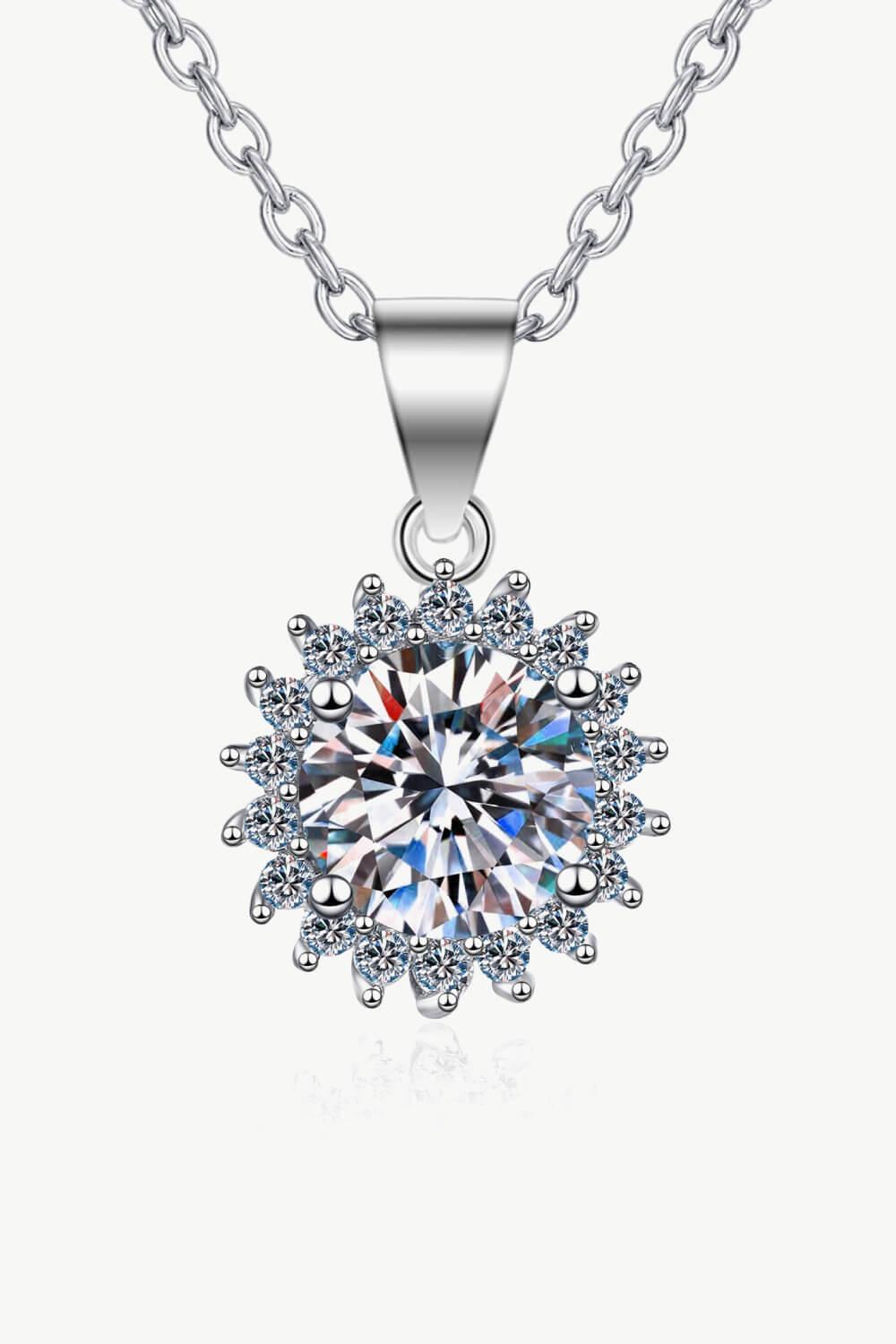 Hazel Blues® | 925 Sterling Silver Moissanite Pendant Necklace - Hazel Blues®