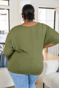 Hazel Blues® | A Day Together Long Sleeve Top in Olive - Hazel Blues®