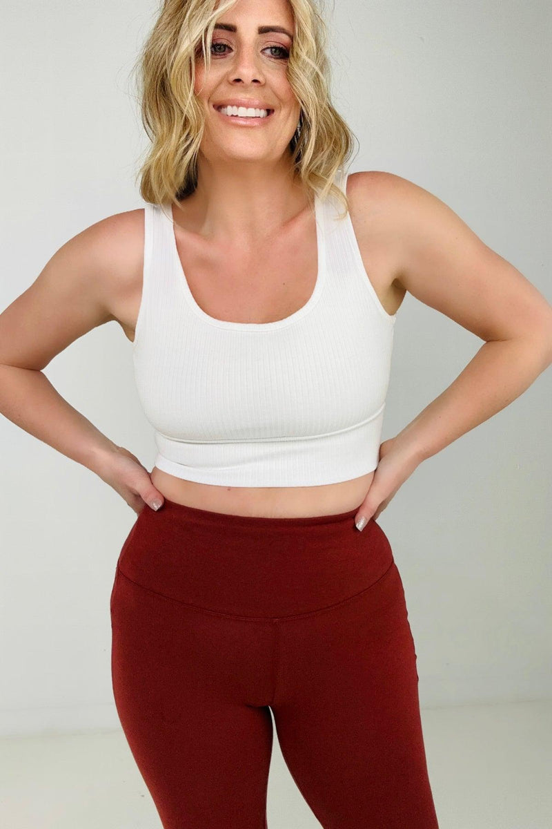 FawnFit Solid Ribbed Bralette