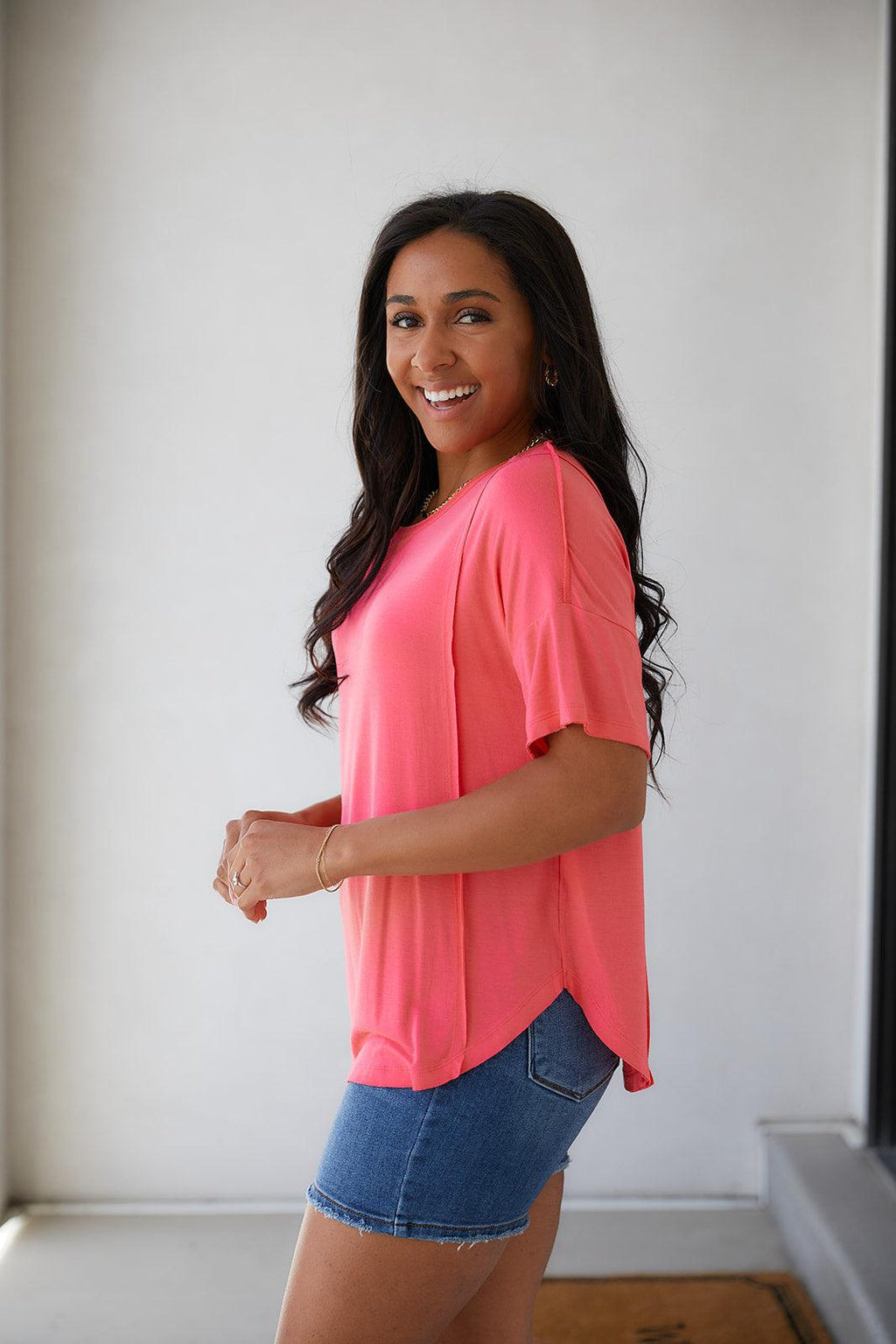 Hazel Blues® | Always Mine Scoop Neck Top - Hazel Blues®