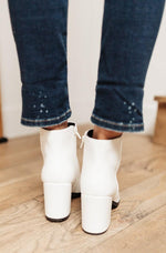 Hazel Blues® | Amari Ankle Boots in White - Hazel Blues®