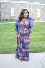 Hazel Blues® | Andrea Floral Wrap Maxi - Hazel Blues®