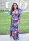 Hazel Blues® | Andrea Floral Wrap Maxi - Hazel Blues®