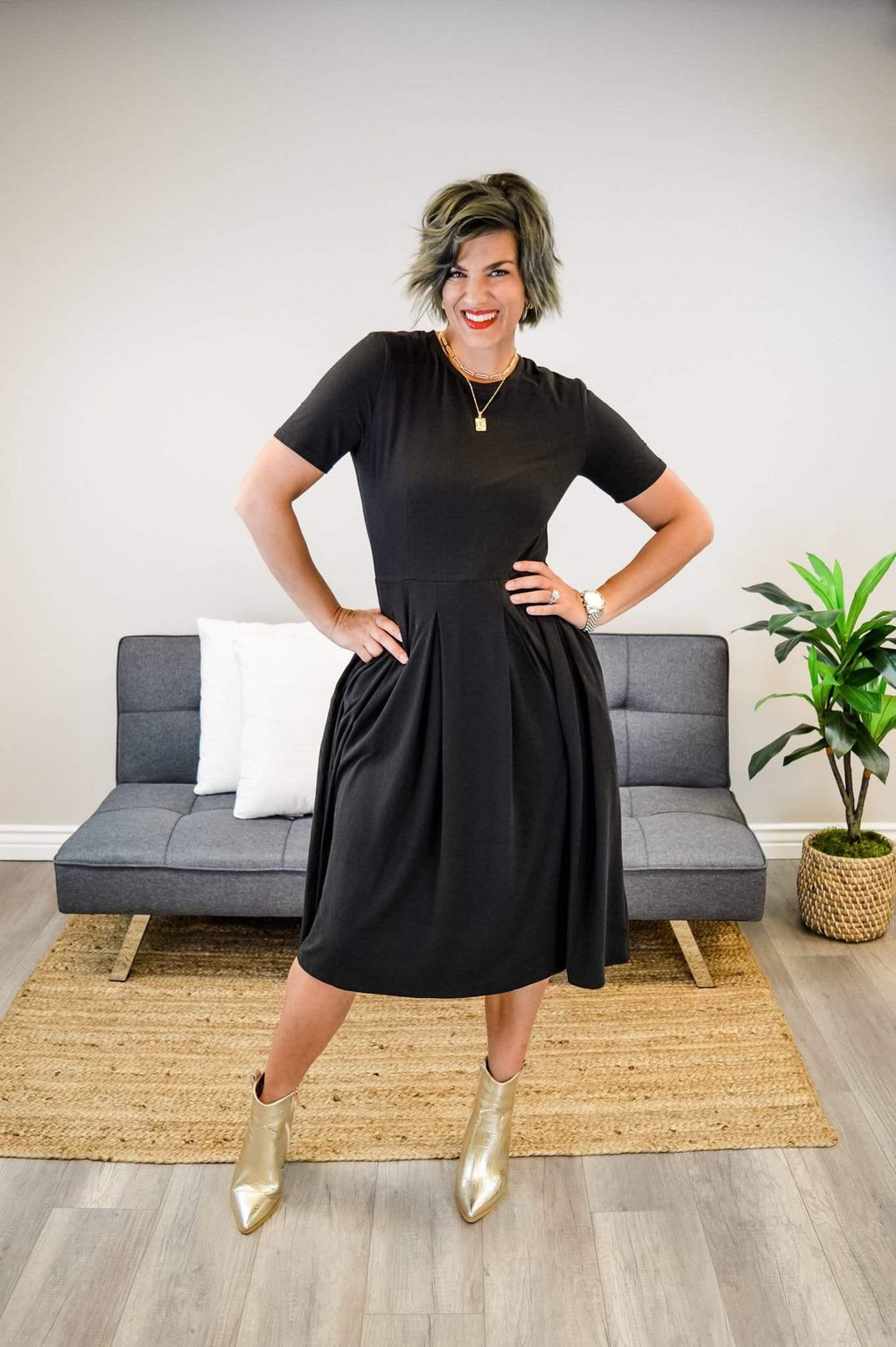 Hazel Blues® | Anything But Basic Midi Dress - Hazel Blues®