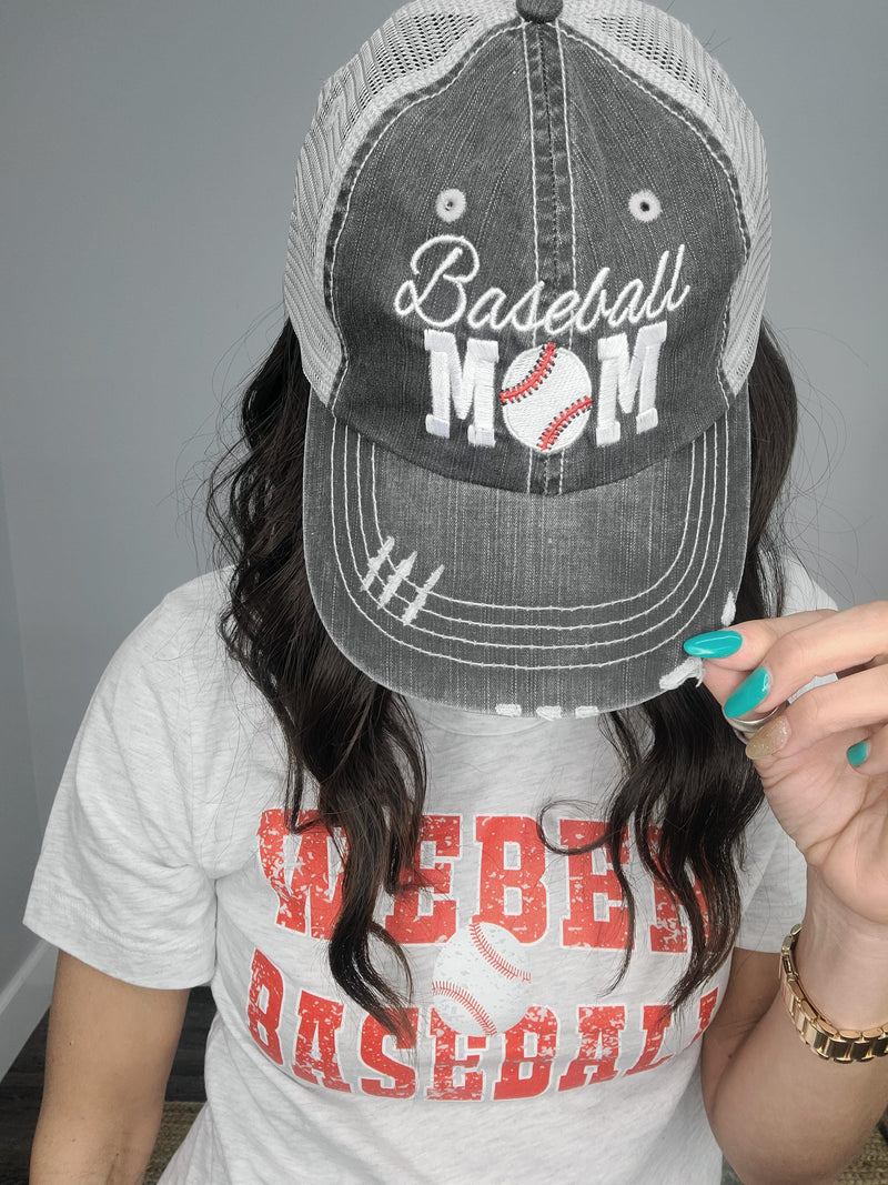 Hazel Blues® | Baseball Mom Trucker Hat - Hazel Blues®