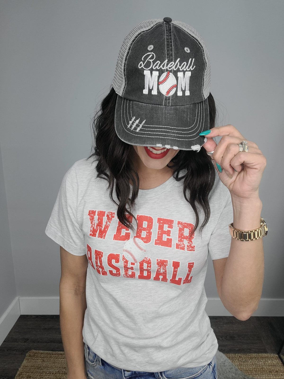 Hazel Blues® | Baseball Mom Trucker Hat - Hazel Blues®