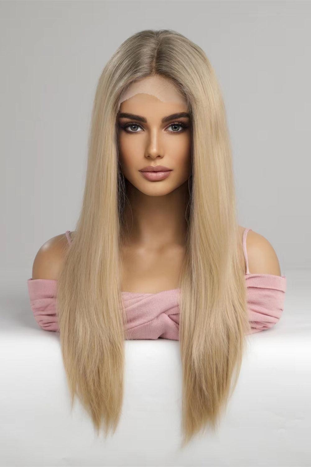 Hazel Blues® | Blonde Lace Front Wigs Synthetic Long Straight 24'' - Hazel Blues®