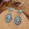 Hazel Blues® | Bohemian Oval Turquoise Dangle Earrings - Hazel Blues®