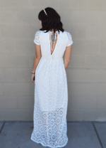 Hazel Blues® | Boho Dreams Lace Dress: Blanc