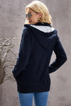 Hazel Blues® | Cable-Knit Fleece Lining Button-Up Hooded Cardigan - Hazel Blues®