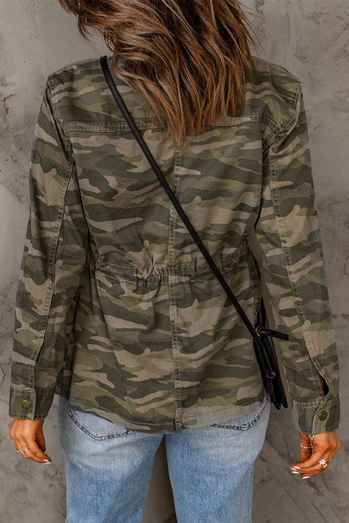 Hazel Blues® | Camouflage Snap Down Jacket - Hazel Blues®