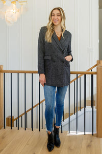 Hazel Blues® | Chic Upon Arrival Button Down Blazer Jacket In Black - Hazel Blues®