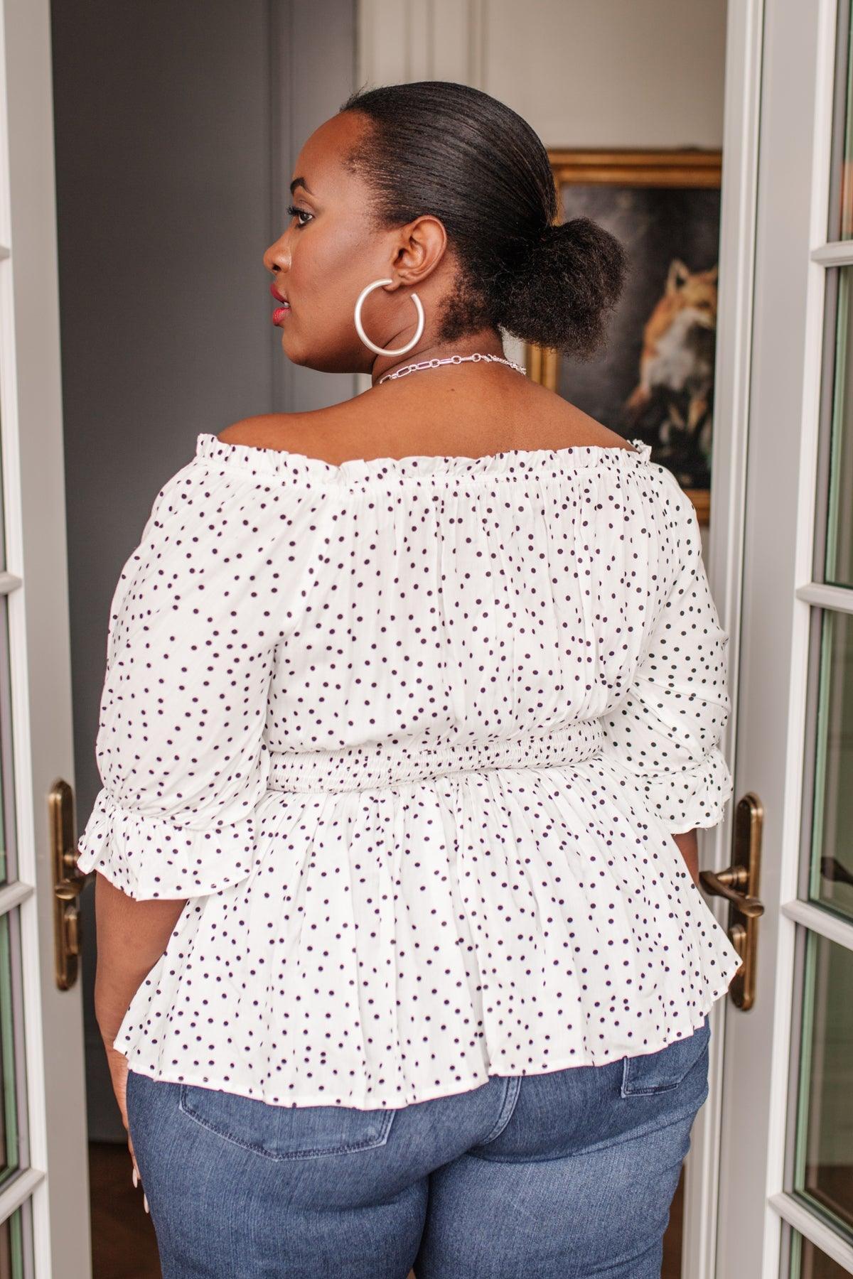 Hazel Blues® | Chose Me Dotted Top - Hazel Blues®