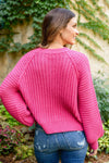 Hazel Blues® | Claim The Stage Knit Sweater In Hot Pink - Hazel Blues®