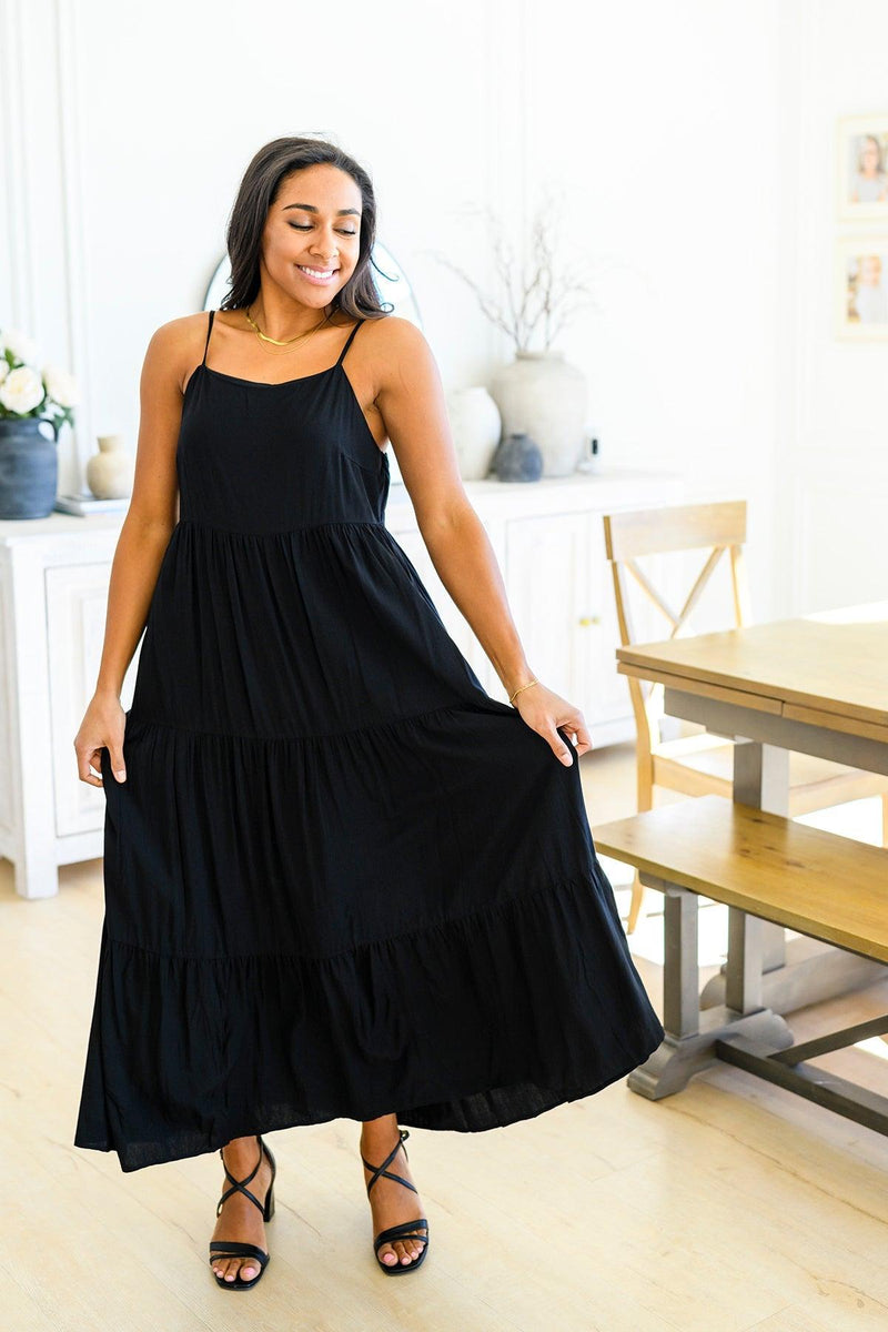 Hazel Blues® | Classically Cool Tiered Maxi Dress - Hazel Blues®