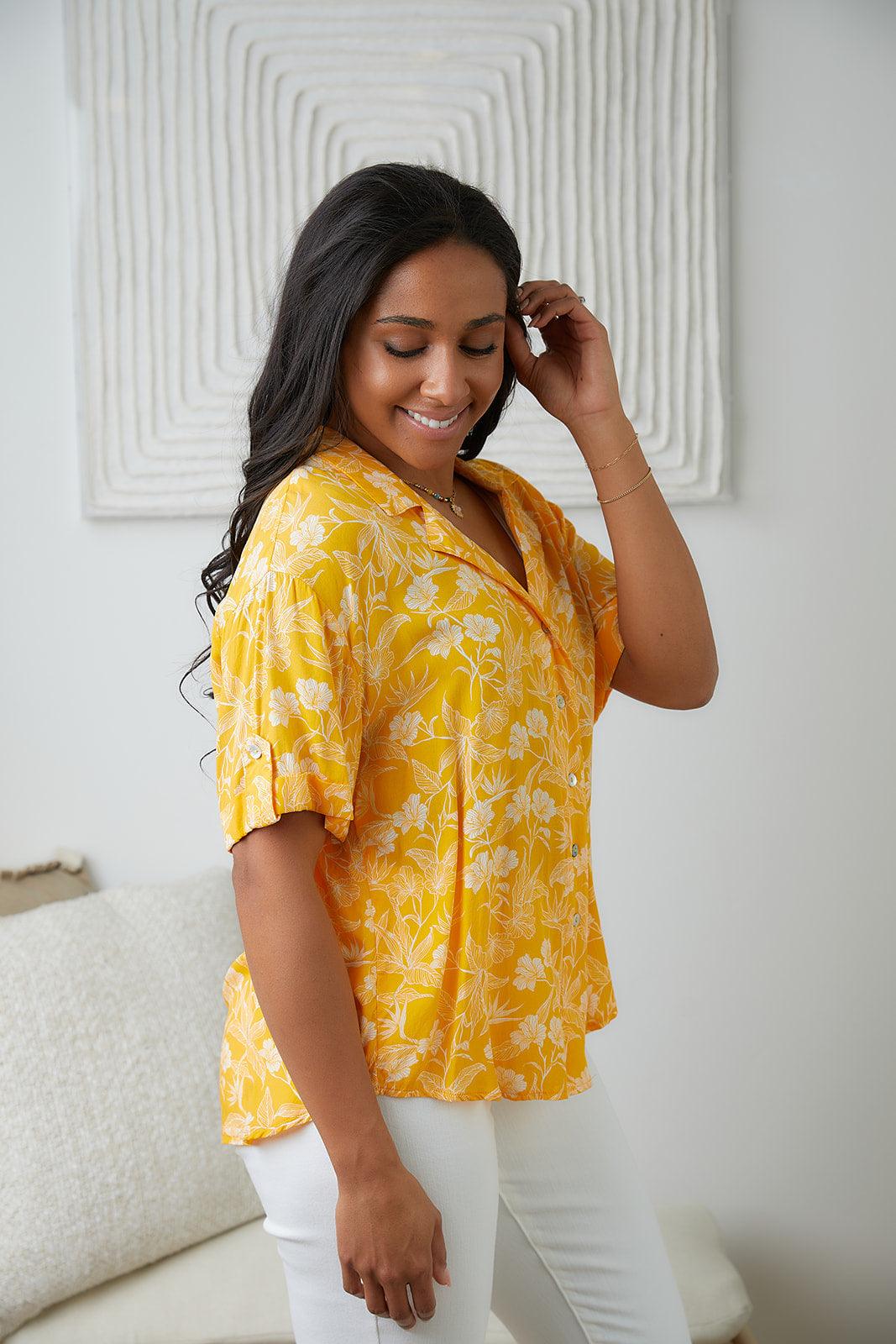 Hazel Blues® | Clementine Floral Button Up Blouse - Hazel Blues®