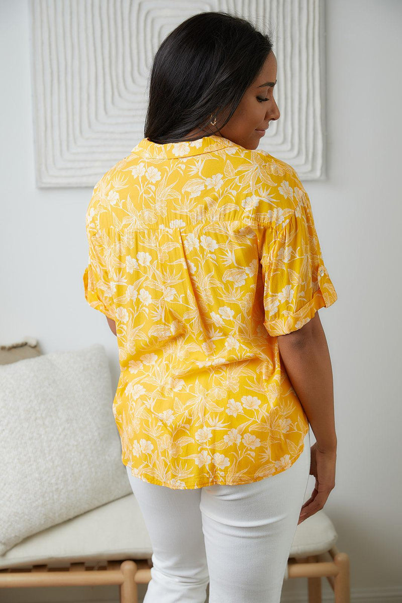 Hazel Blues® | Clementine Floral Button Up Blouse - Hazel Blues®