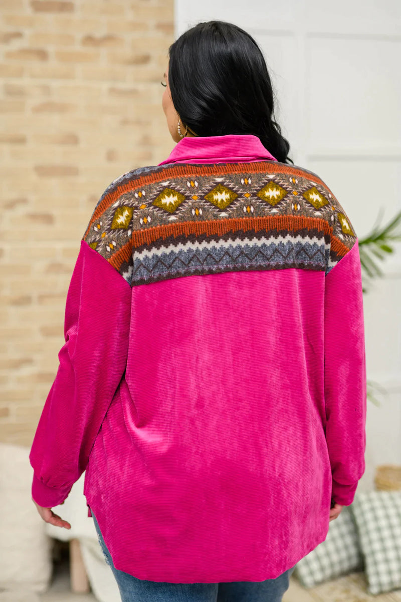 Hazel Blues® | Cozy Cabin Days Sweater in Magenta - Hazel Blues®