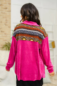 Hazel Blues® | Cozy Cabin Days Sweater in Magenta - Hazel Blues®