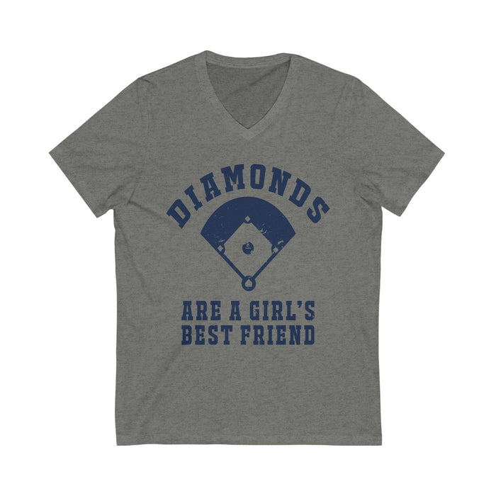 Hazel Blues® | Diamonds Are a Girl's Best Friend V-Neck Tee - Hazel Blues®