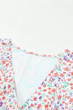 Hazel Blues® | Ditsy Floral Long Sleeve Plunge Bodysuit - Hazel Blues®