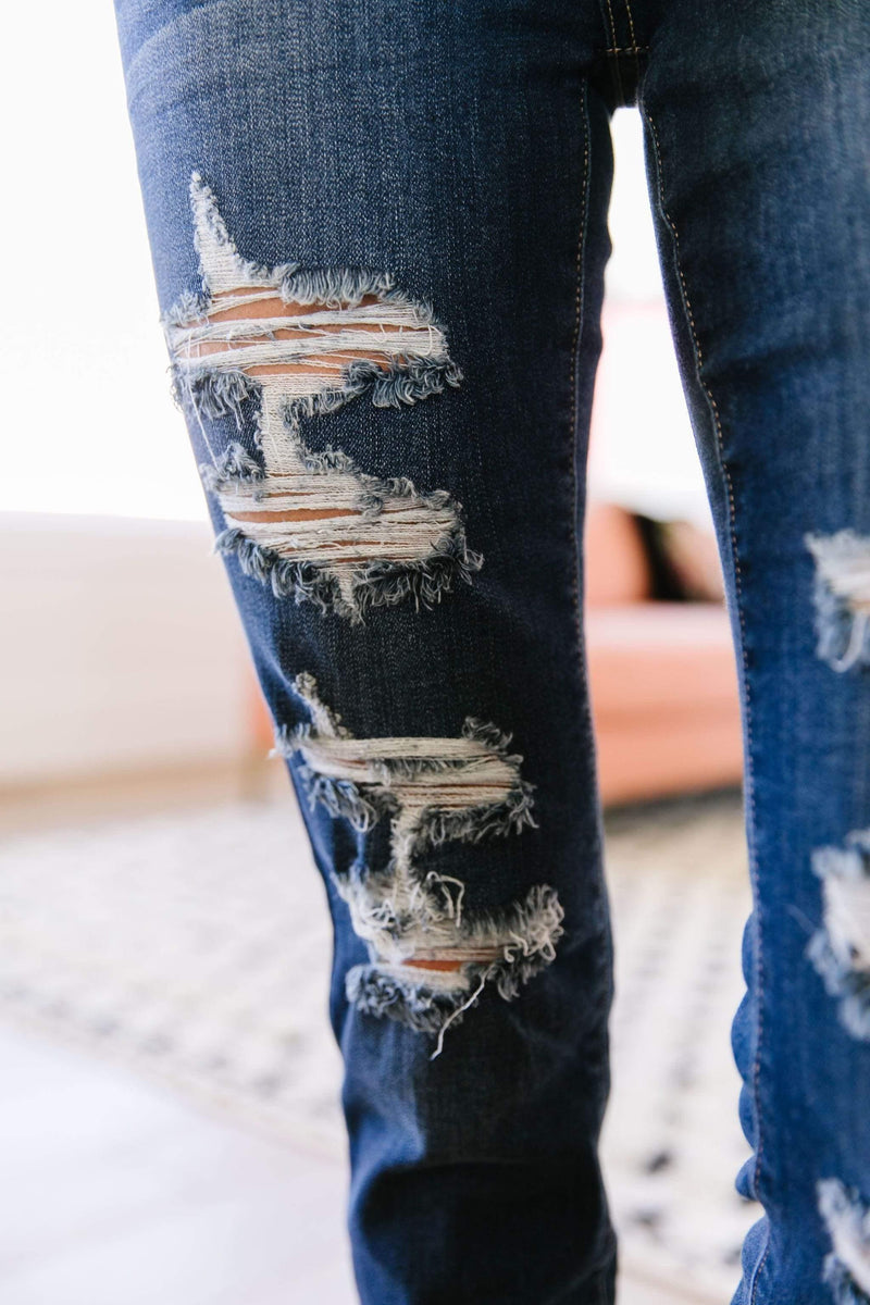 Hazel Blues® | Double Down Destroyed Jeans - Hazel Blues®