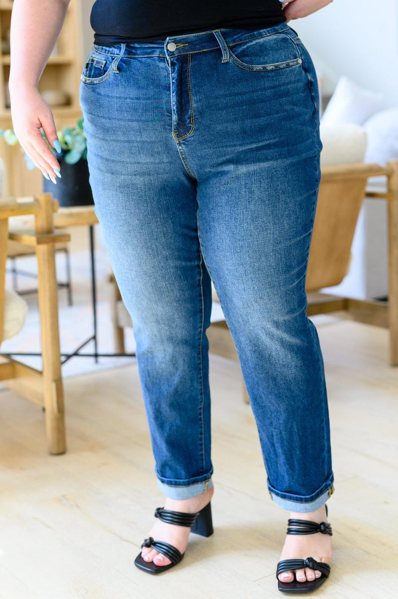 Hazel Blues® | Downtown High Rise Boyfriend Jeans - Hazel Blues®