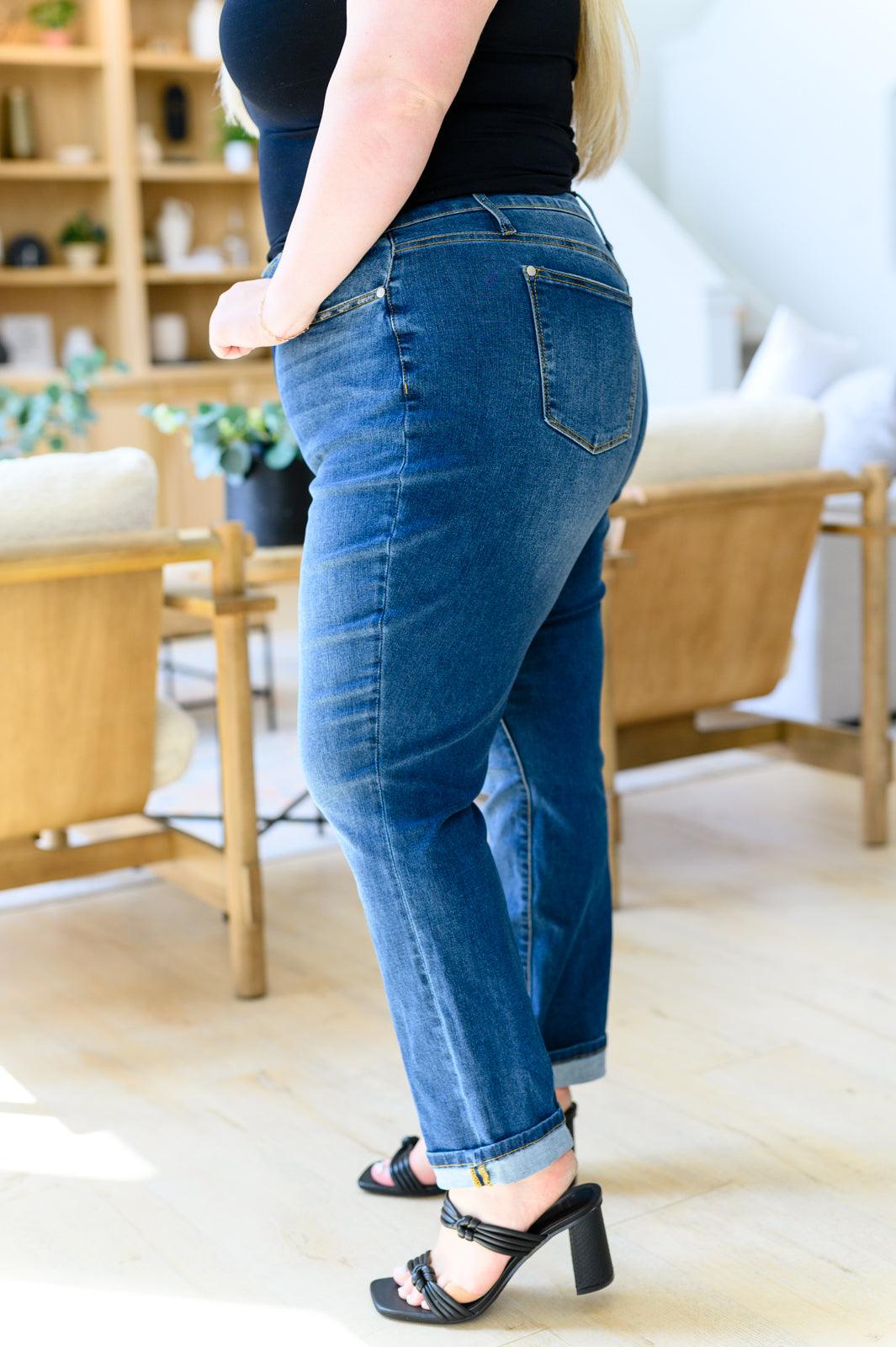 Hazel Blues® | Downtown High Rise Boyfriend Jeans - Hazel Blues®