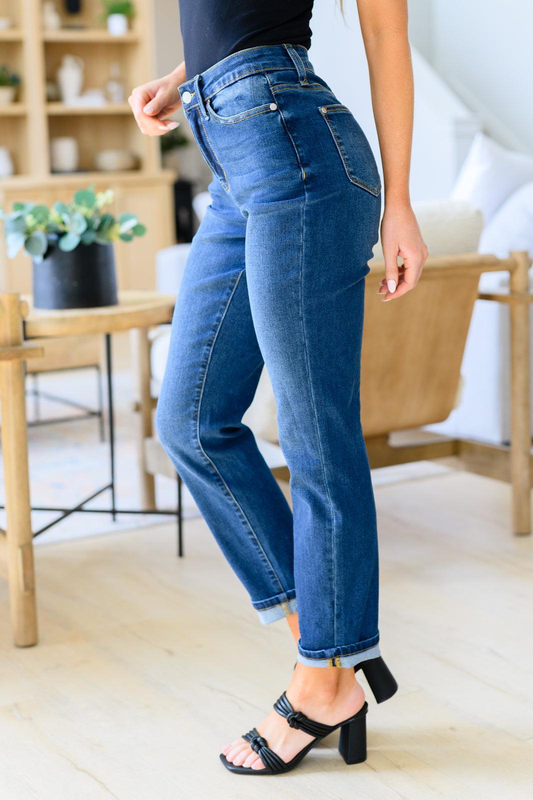 Hazel Blues® | Downtown High Rise Boyfriend Jeans - Hazel Blues®