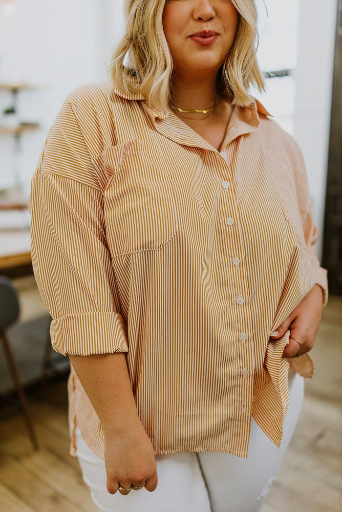 Hazel Blues® | Easy On The Eyes Striped Button Up - Hazel Blues®