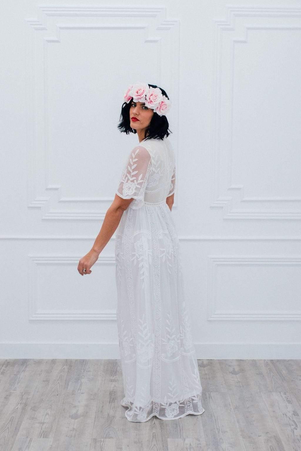 Hazel Blues® | Elegant Lace Dress: Blanc - Hazel Blues®