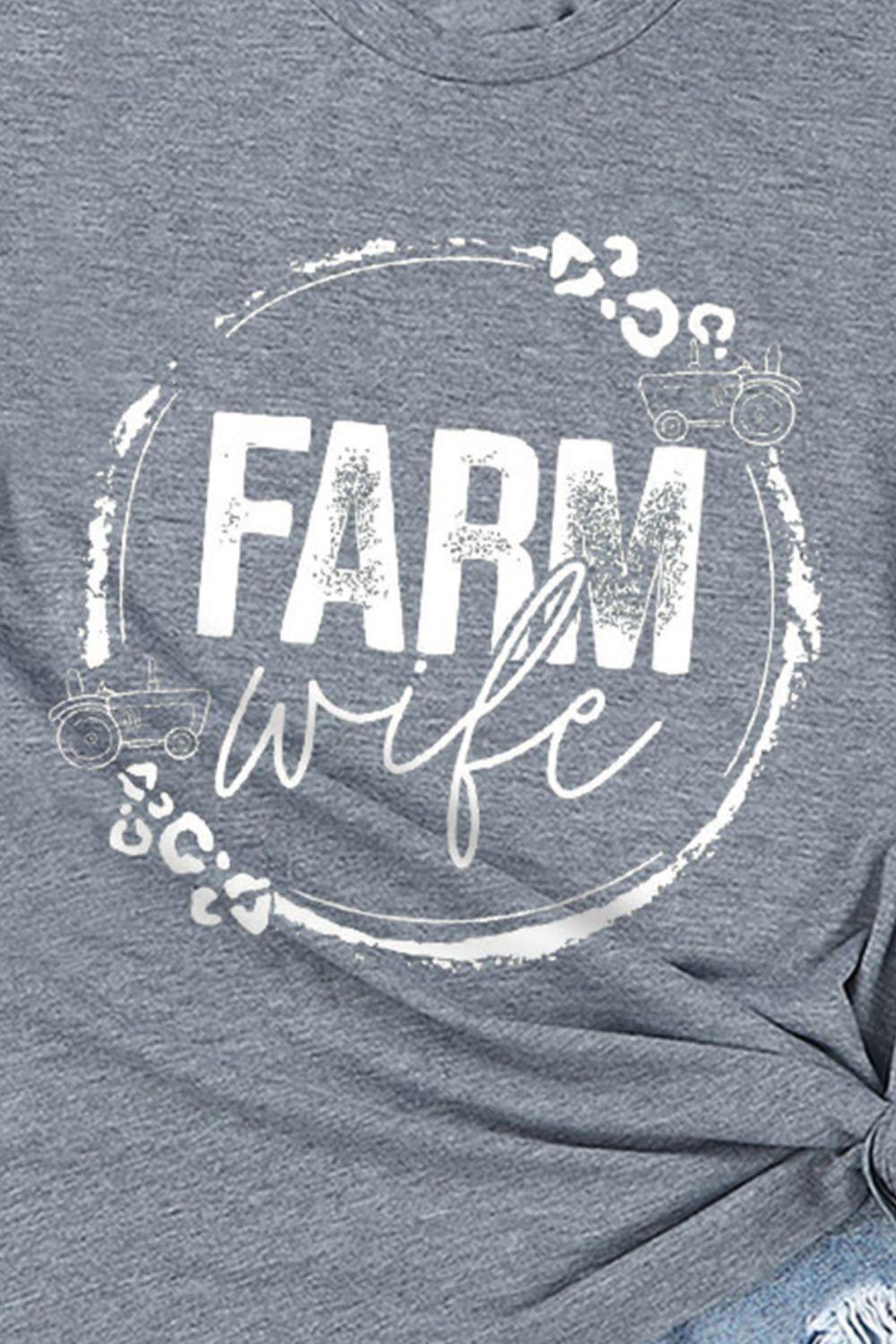 Hazel Blues® | FARM WIFE Graphic Tee Shirt - Hazel Blues®