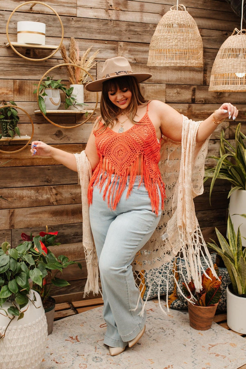 Hazel Blues® | Festival Fringe Tank in Orange - Hazel Blues®