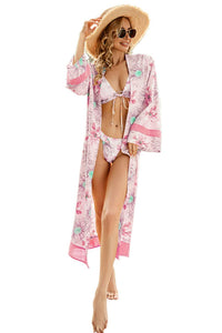 Hazel Blues® | Floral Open Front Duster Cover Up - Hazel Blues®