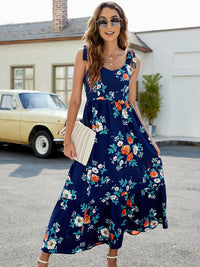 Hazel Blues® | Floral Tie-Shoulder Sleeveless Dress - Hazel Blues®