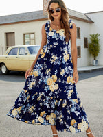 Hazel Blues® | Floral Tie-Shoulder Sleeveless Dress - Hazel Blues®
