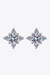 Hazel Blues® | Four Leaf Clover 2 Carat Moissanite Stud Earrings - Hazel Blues®